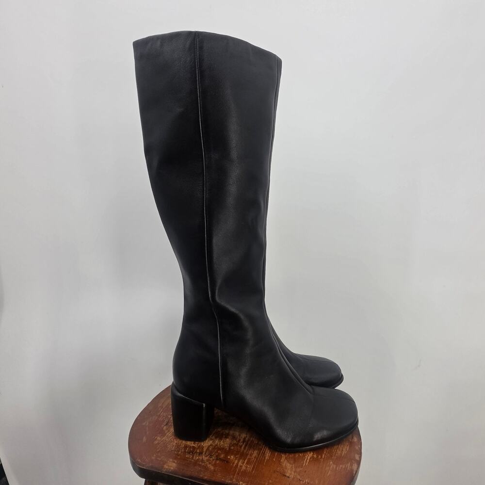 Vince Maggie Black Butter Soft Genuine Leather Knee High Boots 9.5